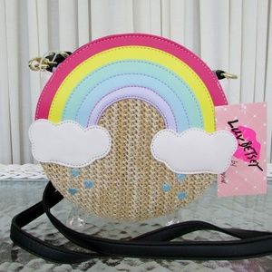 Betsy Johnson LBCLOUD Weave the Rainbow purse